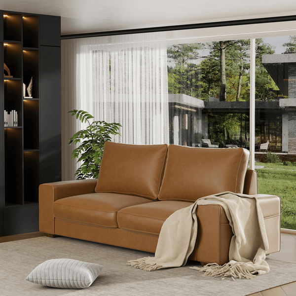 Faux Leather Sofa Couch