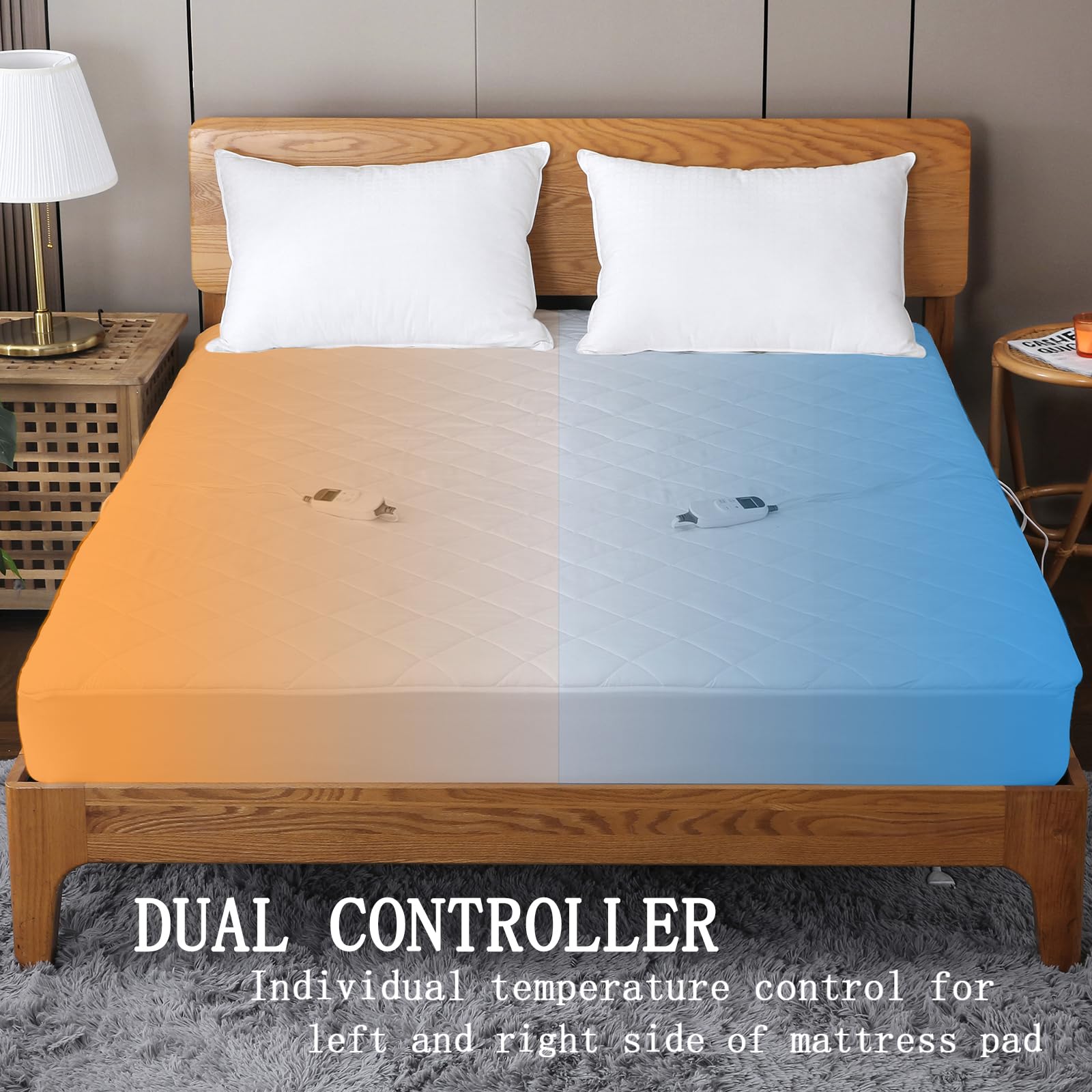 Temperature control outlet bed pad